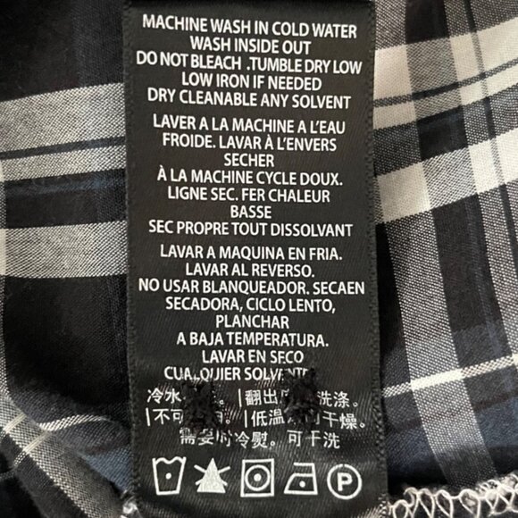 Affliction Mens Y2K Grunge Plaid Button Up Shirt Size XL Embroidered Graphic Alt - Picture 11 of 13